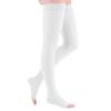 mediven plus CCL 1 AG Thigh-High Compression Stockings, Open Toe, Short (62–71 cm), White view 1