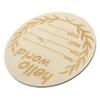 ABOOFAN 2-Piece Round Wooden Baby Name Signs for Newborns, Birth Announcement Props for Baby Photos and Nursery Decor view 3