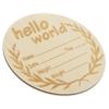 ABOOFAN 2-Piece Round Wooden Baby Name Signs for Newborns, Birth Announcement Props for Baby Photos and Nursery Decor view 4