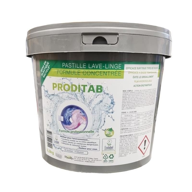 Ecolabel PRODITAB Laundry Detergent Concentrate, 150 Tablets