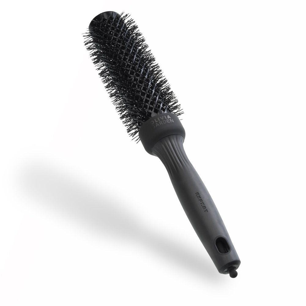 Olivia Garden Expert Blowout Speed Black Label Round Brush, Black, 35 mm