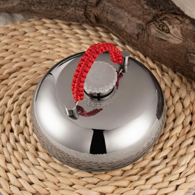 CUPLES Stainless Steel Hot Water Bottle with Cover, Silver, 18 cm (7.1 in)