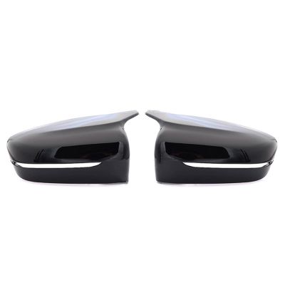 PLUT Side Mirror Cover for BMW 4, 5 and 7 Series, G30 G31 G38 G22 G11 G12, 2016–2018, Black