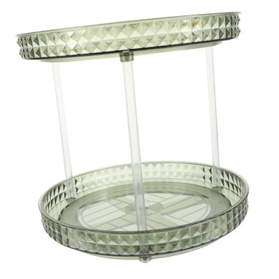 2-Tier Rotating Cosmetic Organizer for Perfume and Makeup