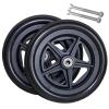 LekLai Wheelchair Replacement Front Wheels, 2-Pack, Solid Rubber, Black, 150 mm (6 in) view 1