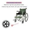 LekLai Wheelchair and Walker Replacement Wheels, 2-Pack, Solid Rubber Front Wheels, Gray, 150 mm (6 in) view 2