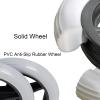 LekLai Wheelchair and Walker Replacement Wheels, 2-Pack, Solid Rubber Front Wheels, Gray, 150 mm (6 in) view 3