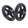 LekLai Wheelchair Replacement Front Wheels, 2-Pack, Solid Black, 7 in/17 cm view 1
