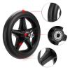 LekLai Wheelchair Replacement Front Wheels, 2-Pack, Solid Black, 7 in/17 cm view 2