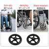 LekLai Wheelchair Replacement Front Wheels, 2-Pack, Solid Black, 7 in/17 cm view 4