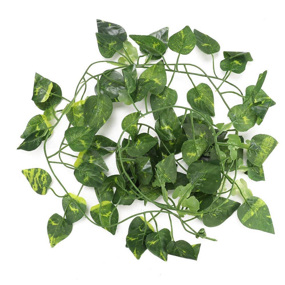 Marooma 6.89 ft Artificial Leaves Hanging Vines for Reptile Decoration
