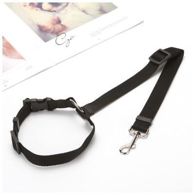 Adjustable Pet Car Seat Belt and Leash, Black
