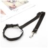 Adjustable Pet Car Seat Belt and Leash, Black view 1