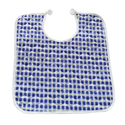 Paowsietiviity Adult Bib with Adjustable Strap, Clothing Protector for People with Disabilities, Dark Blue, 40 x 35 cm