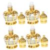 Empty Roll-On Perfume Bottles, 15 ml, Glass and PP, Gold, 4-Pack view 1