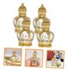 Empty Roll-On Perfume Bottles, 15 ml, Glass and PP, Gold, 4-Pack view 2