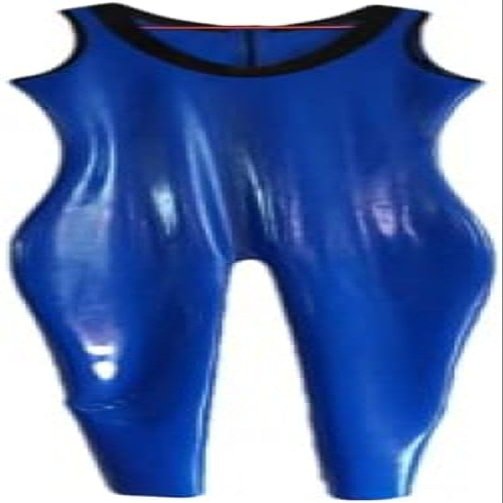 Black Unisex Latex Sling Full-Cover Suit, Adjustable, XXL
