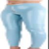 Sea Blue Sexy Latex Leggings with Front-to-Back Zippers, Transparent, M view 4