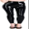 Black High-Waisted Latex Leggings for Women, Thin Rubber Leggings, Yellow, M view 1