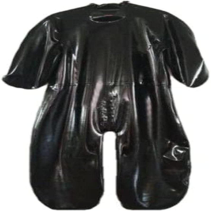 Latex Uniform, 100% Rubber, Pure Black, Men's/Women's Black, S