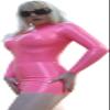 Sexy Pink Exotic Latex Dress, Fetish Rubber, Tight-Fit Mini Skirt, Open Chest, Clear, XXL view 1