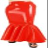 Red Sexy Long Latex Skirt, No Zipper or Elastic, Selectable Color, S view 2