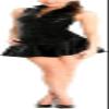Natural Latex Dress, Sexy Figure-Hugging Sleeveless Mini Dress, High Collar, Purple, 3XL view 1
