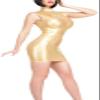 Sexy Sleeveless Latex Mini Dress, Selectable Color, S view 1