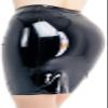 Black Skin-Tight Latex Skirt for Women, A-Line, Pink, L view 2