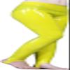 Natural Latex Women's Sexy Yellow Footed Tight Rubber Leggings, Purple, XL view 1