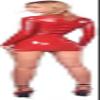 Sexy Red Latex Dress, Rubber Party Costume, Size L view 2
