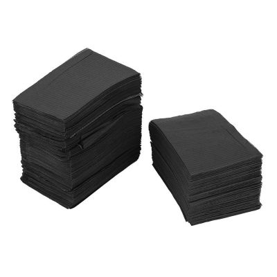 Reheyre Double-Sided Nail Table Mats, 125 Count, Disposable, Waterproof, 3-Layer, Black, One Size