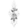 6 Small Full-Arm Black and White Flower Temporary Tattoo Sketches view 4