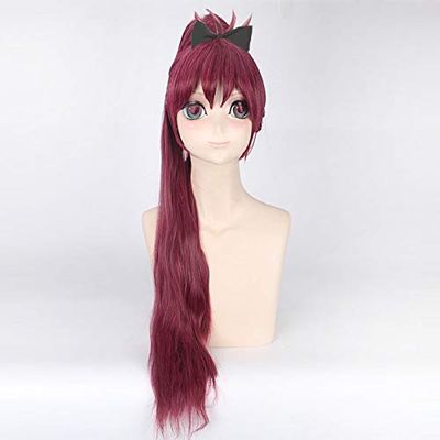 Halloween Christmas Party Dress-Up Wig, Magic Little Girl Madoka Kyouko Free!, Men's Swimming Department Longgangjiang, Fuchsia 250