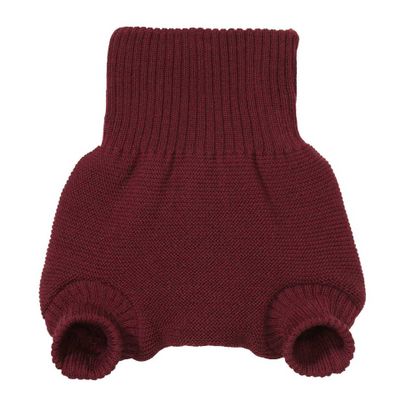 Disana Organic Merino Wool Diaper Cover, GOTS/IVN Best, Cassis, Size 86–92
