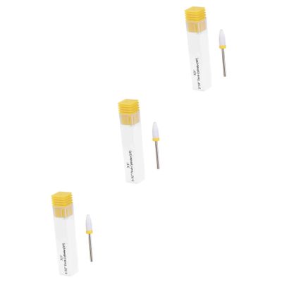 Beavorty 3-Piece Ceramic Nail Drill Bits with Corn-Shaped Heads