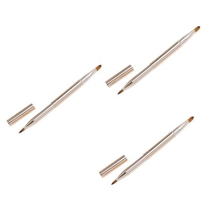 FOMIYES 3-Piece Double-Ended Retractable Lip Brush Set