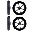 LekLai Wheelchair Replacement Wheels, 2-Piece 6-Inch Front Wheels, Non-Slip Rubber, Black/7 Inches view 1