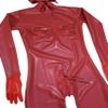 Sexy Men's Full-Body Latex Rubber Bodysuit with Hood and Silicone Breasts view 4