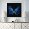 Abstract Flying Crystal Butterfly Animal Nursery Canvas Wall Art, 20 x 20 cm, Set of 2, Frameless view 3