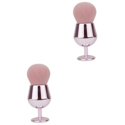 Beavorty 2-Piece Loose Setting Powder Blending Brush Set for Women, Multifunctional Brush for Foundation, Blush and Contouring, for Daily Use and Travel
