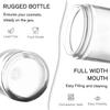 Small Glass Jars with Lids, 1100 ml, with Wood-Grain Plastic Lids and Inner Liners view 2