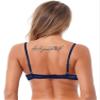 TiaoBug Women's Ouvert Lace Underbust Bra, Transparent Adjustable-Strap Lingerie, Navy Blue D, 3XL view 2