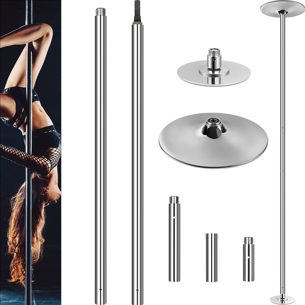 Samnuerly 9-ft Pole Dance Pole, Adjustable 225–275 cm, 45 mm Portable Set