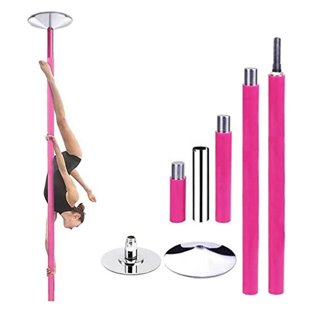 Samnuerly Adjustable Dance Pole, Portable, 235–274 cm, Static/Spinning Pole for Home, Fitness, Parties, Clubs and Dance Practice