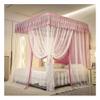 Pink Four-Post Bed Canopy Mosquito Net for Adults and Girls view 1