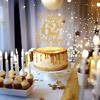 Happy 62nd Birthday Cake Topper – Cheers to 62 Years, Gold Glitter view 4