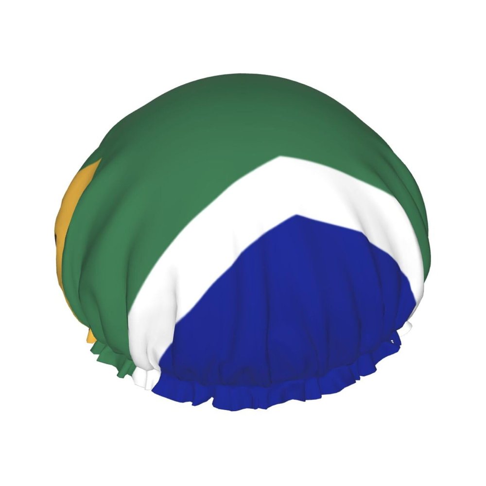 Reusable South African Flag Shower Cap, Waterproof