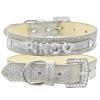 SARUEL Personalized Name Collar for Cats and Dogs, Silver, M view 1