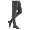 mediven plus CCL1 AG Thigh-High Stockings, Open Toe, Regular (72–83 cm), III, Anthracite view 1